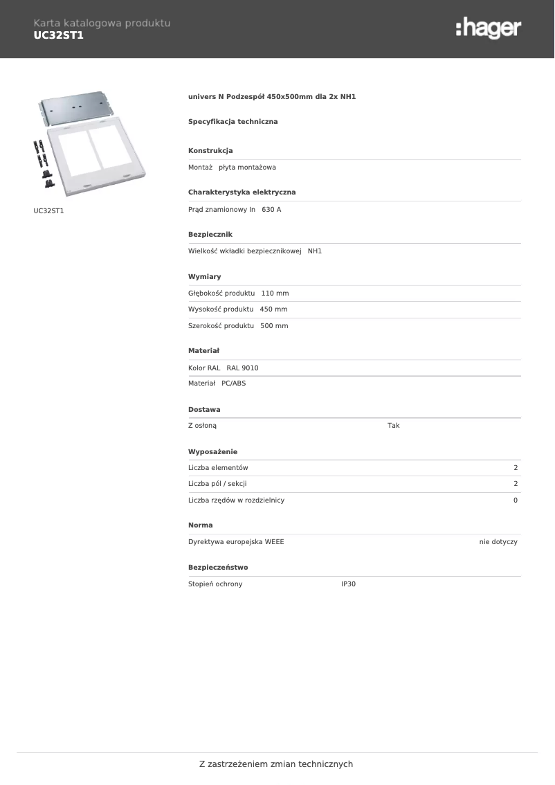 Page 1 de la notice Manuel utilisateur Hager UC32ST1