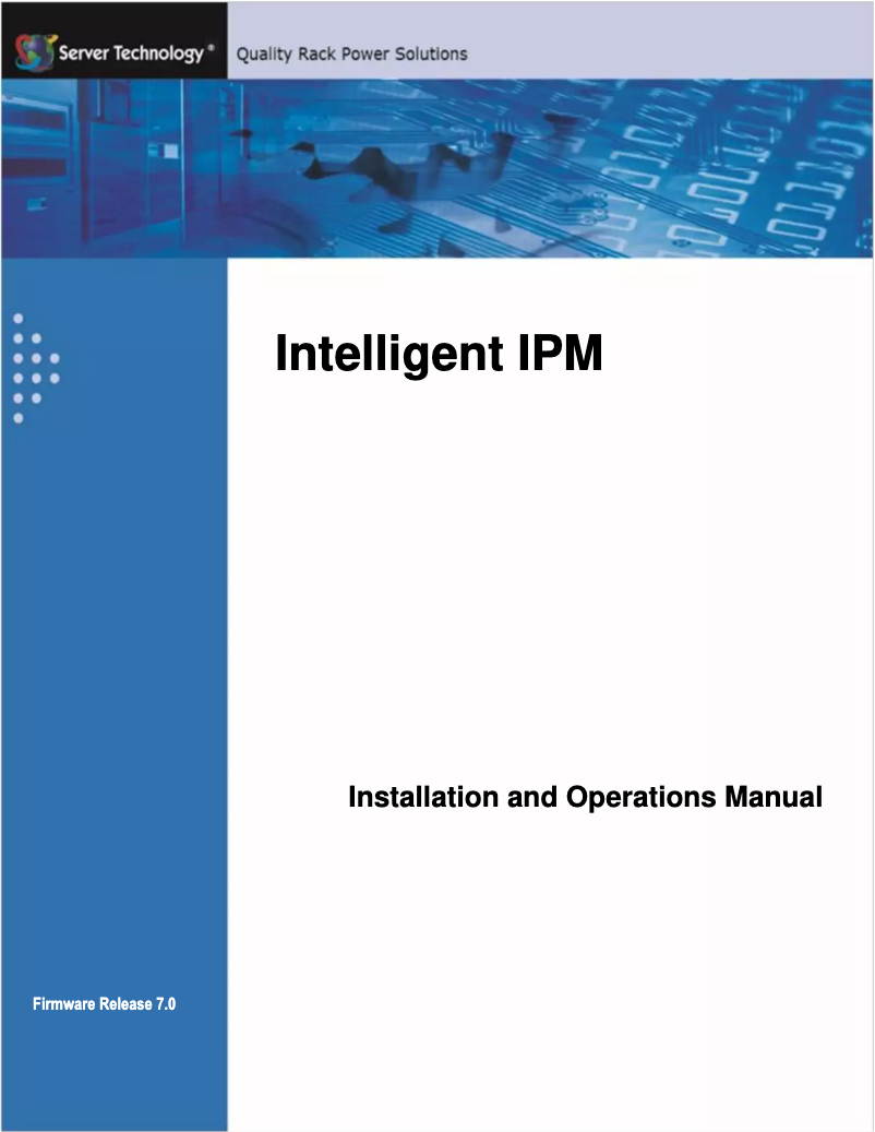 Page 1 de la notice Manuel utilisateur Server Technology CX-8H1B413