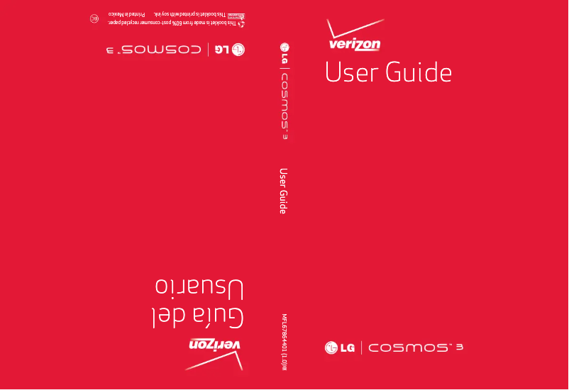 Page 1 of the manual User Manual LG Cosmos 3