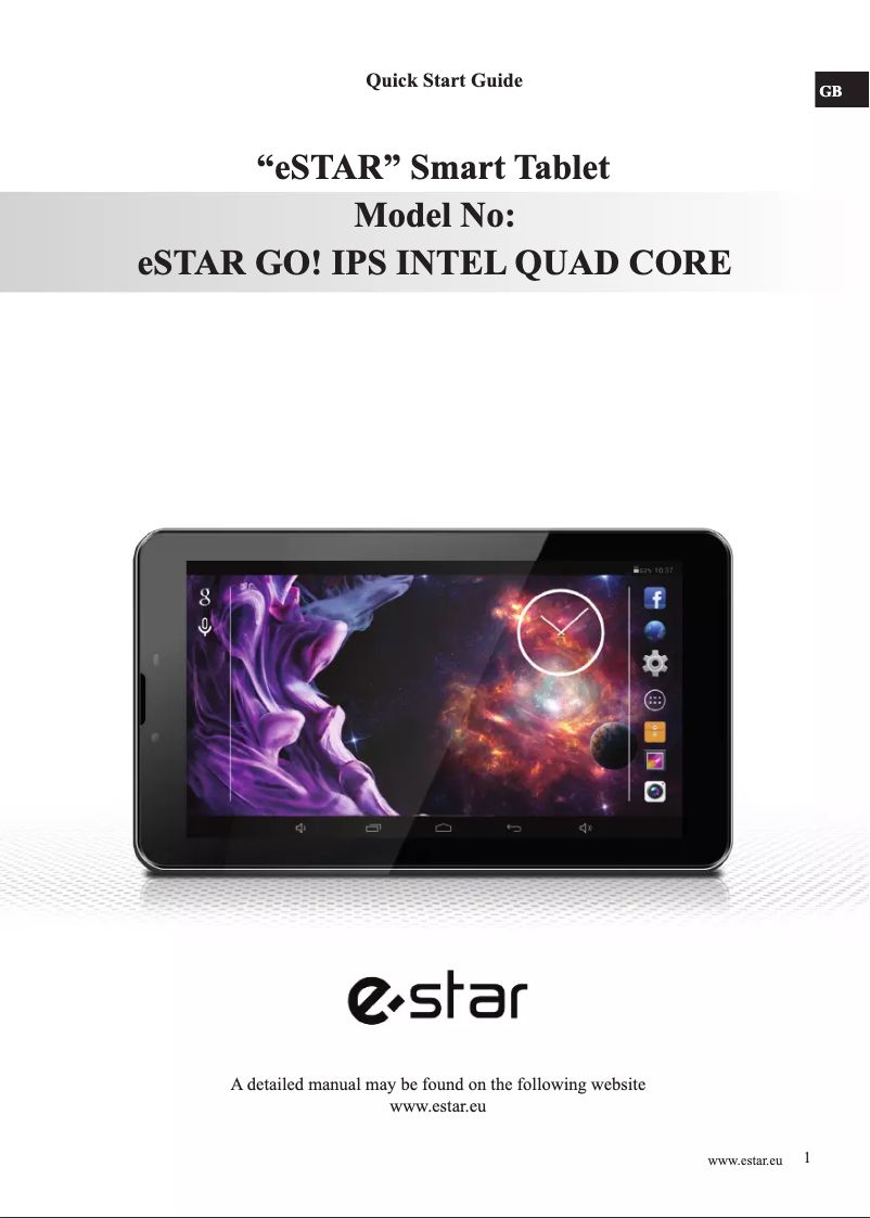 Page 1 de la notice Manuel utilisateur eSTAR MID7288G