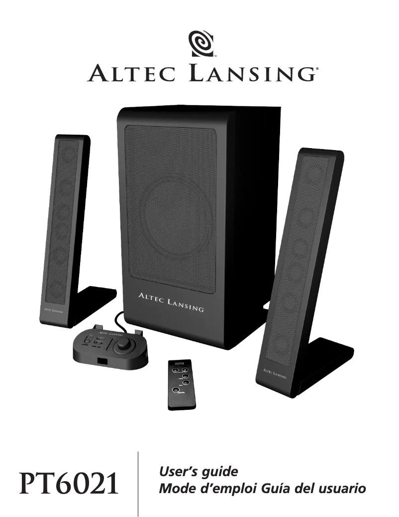 Página 1 del manual Manual de usuario Altec Lansing PT6021