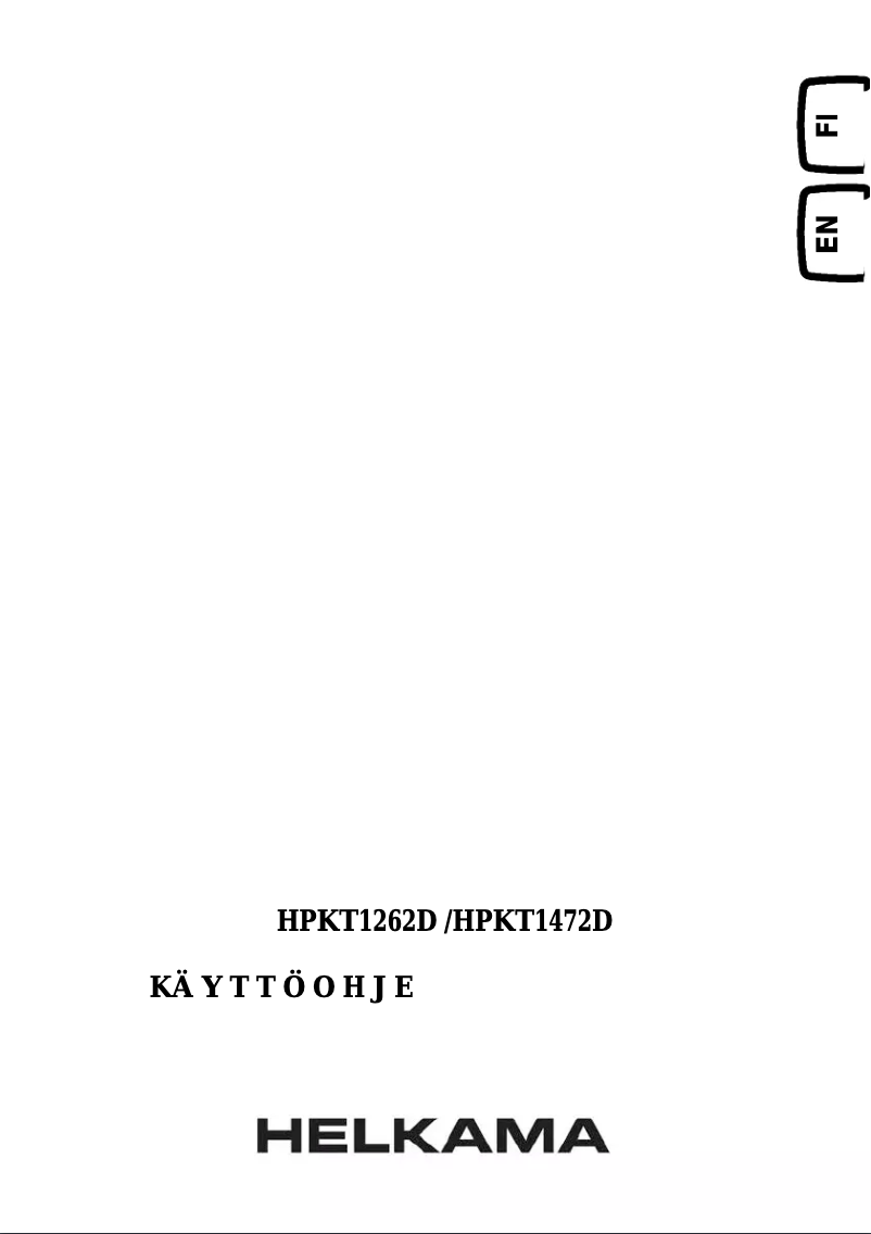 Page 1 de la notice Manuel utilisateur Helkama HPKT1262D