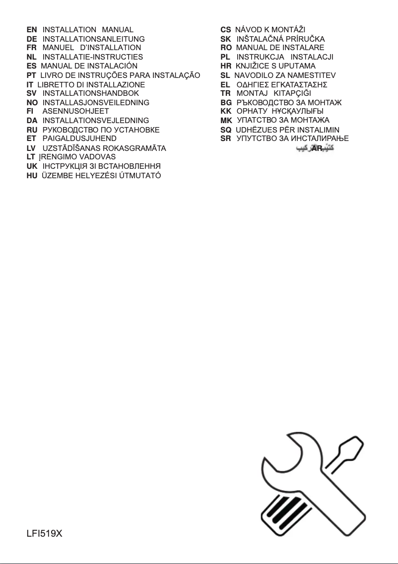 Página 1 del manual Guía de instalación Electrolux LFI519X