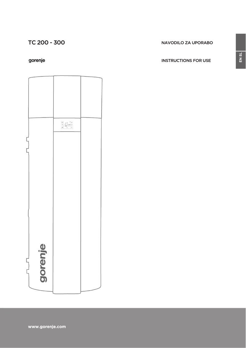 Página 1 del manual Manual de usuario Gorenje TC302ZGNT