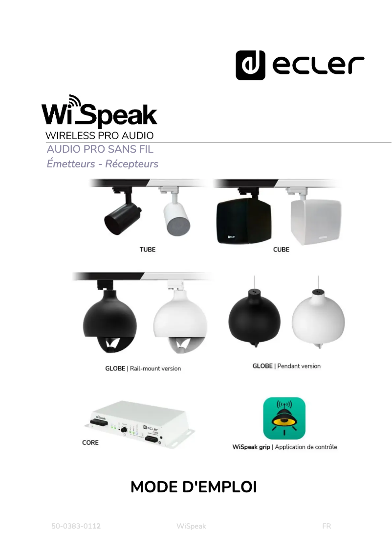 Page 1 de la notice Manuel utilisateur Ecler CUBE