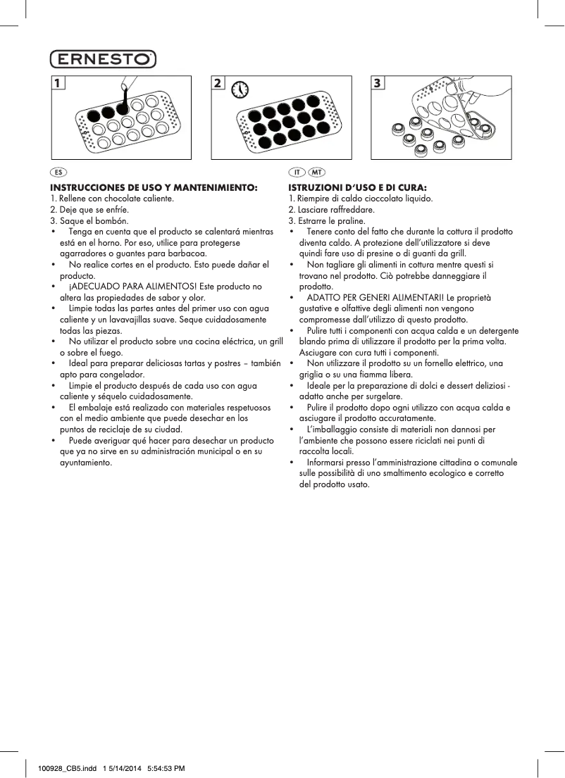 Page 1 de la notice Manuel utilisateur Ernesto IAN 113224