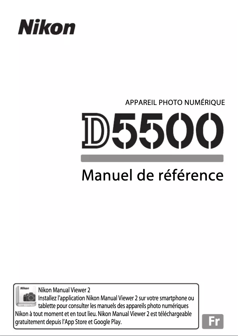 Page 1 de la notice Manuel utilisateur Nikon D550
