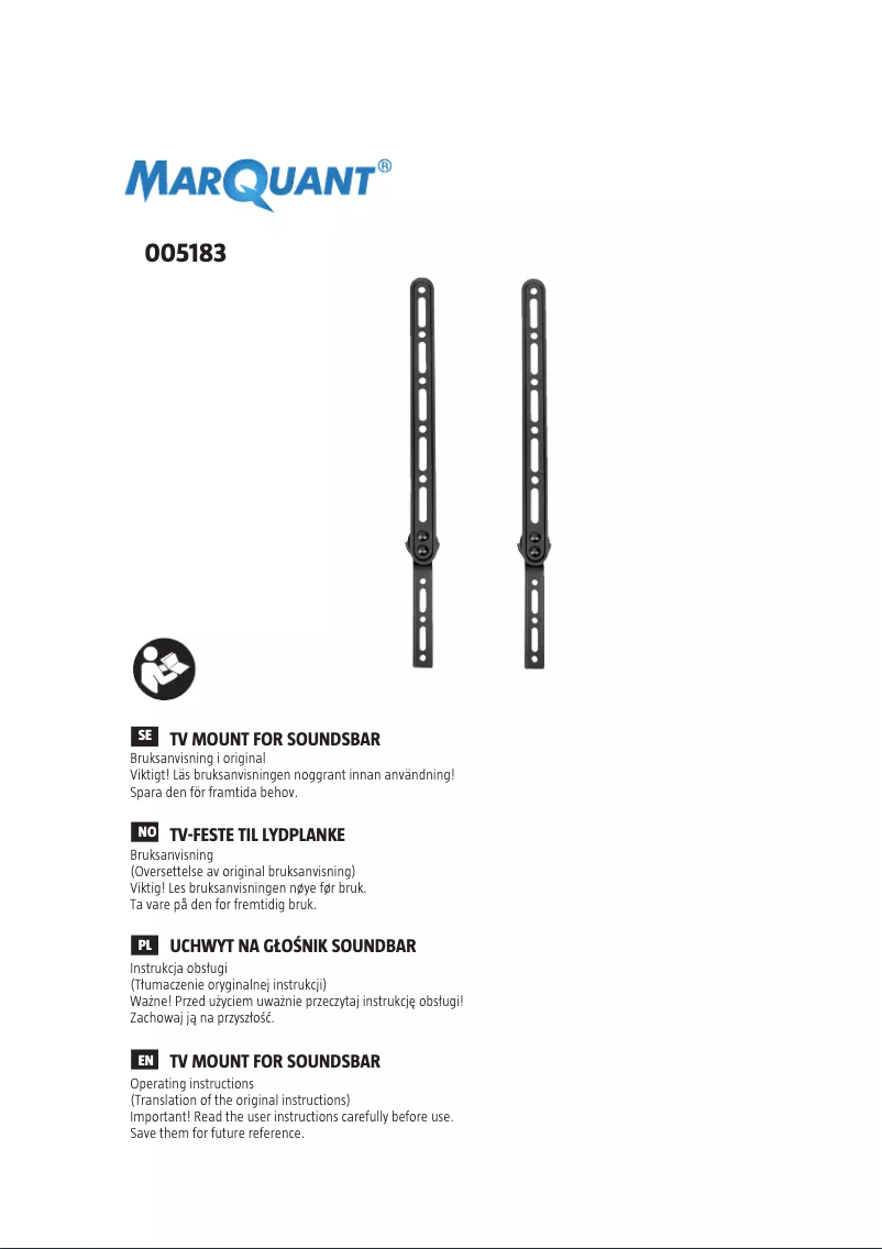 Page 1 de la notice Manuel utilisateur Marquant 005-183