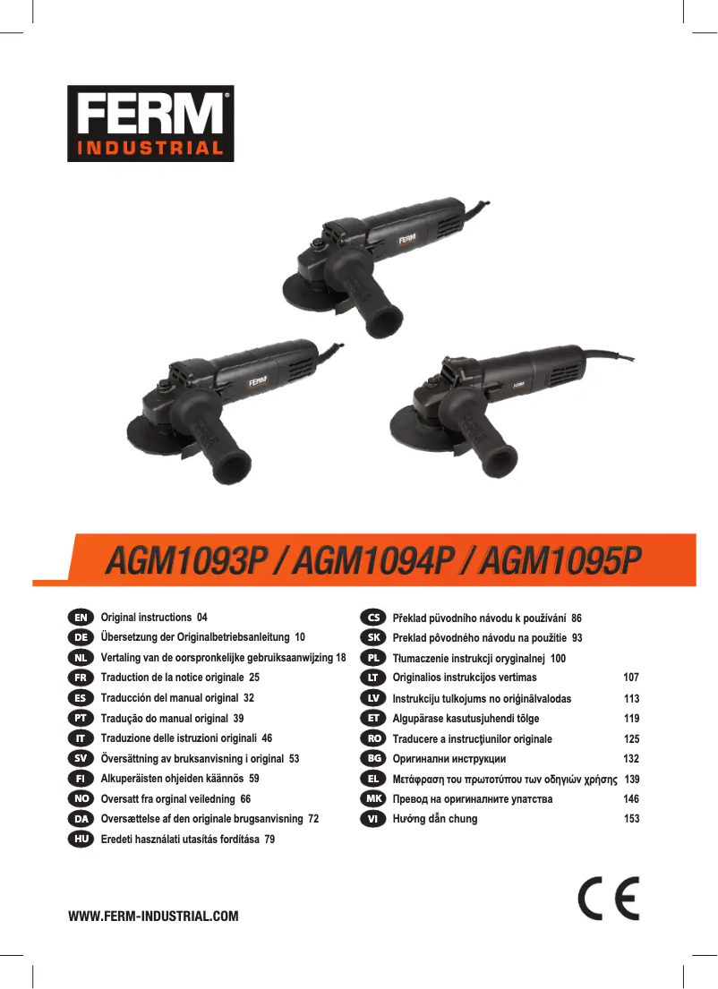 Page 1 de la notice Manuel utilisateur Ferm AGM1095P
