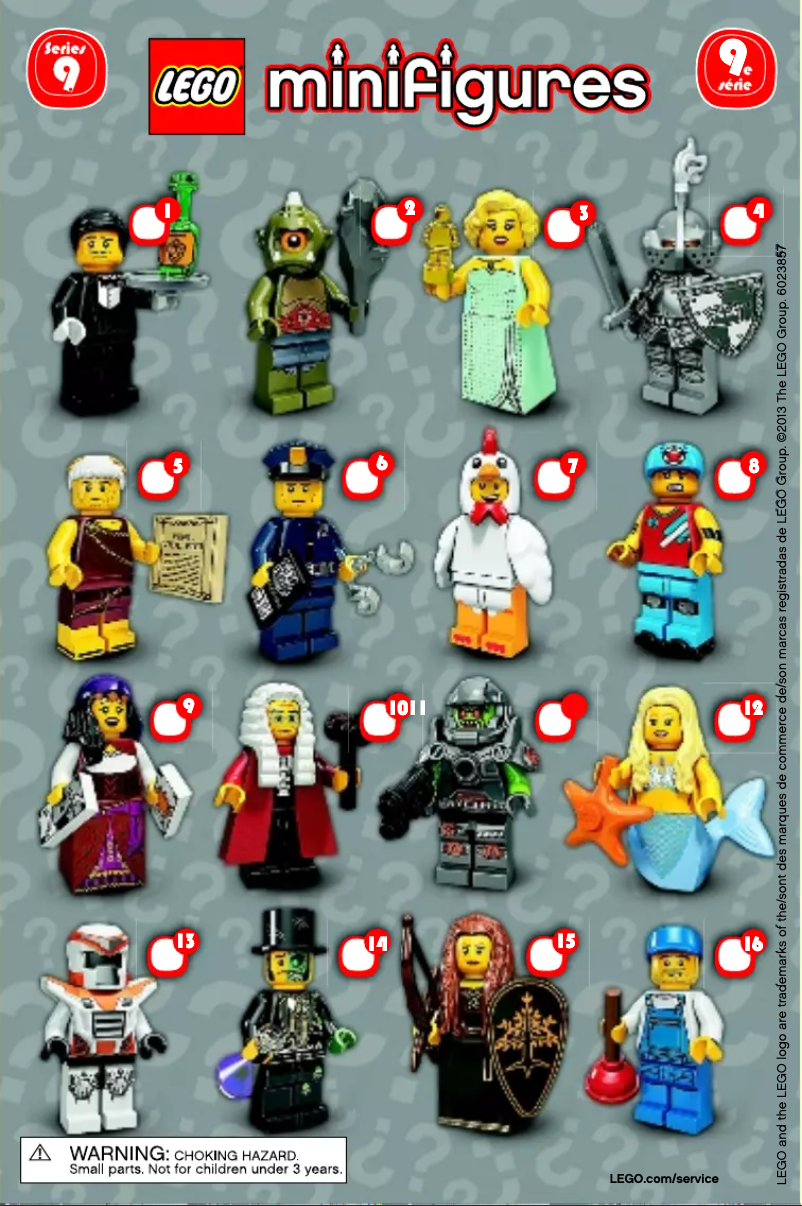 Page 1 de la notice Manuel utilisateur Lego Minifigures 71000