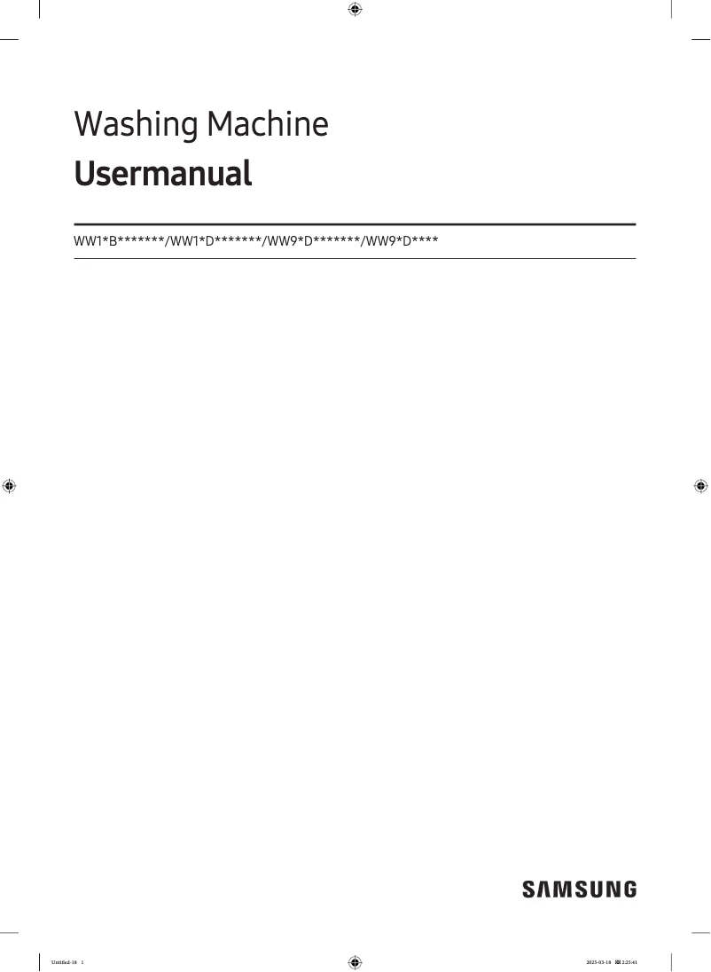 Página 1 del manual Manual de usuario Samsung WW11DG6B25LKU3