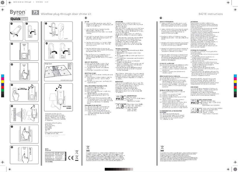Page 1 de la notice Mode d'emploi Byron B432E