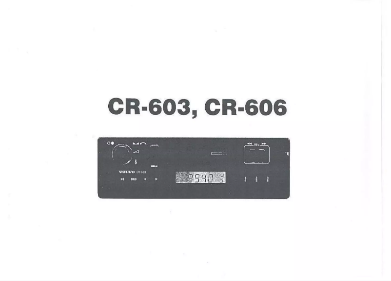 Page 1 de la notice Manuel utilisateur Volvo CR-603