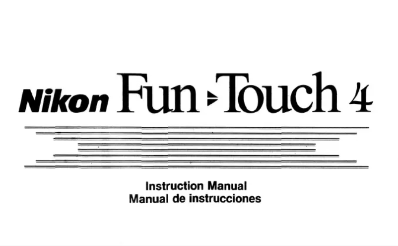 Page 1 de la notice Manuel utilisateur Nikon Fun Touch 4