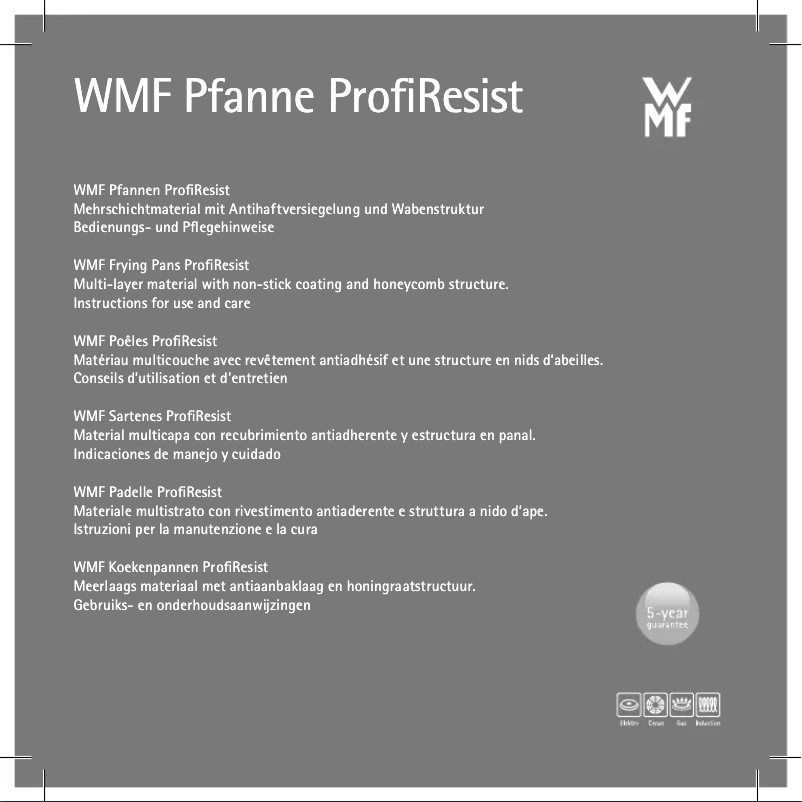 Page 1 de la notice Manuel utilisateur WMF Profi Resist