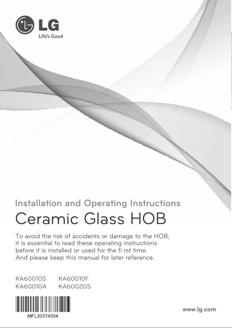 Page 1 de la notice Manuel utilisateur LG KA60010S