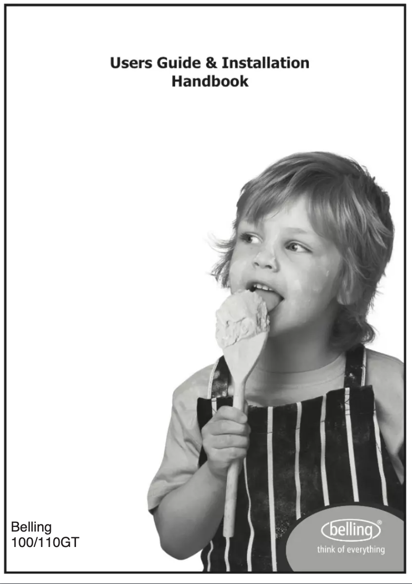 Page 1 de la notice Manuel utilisateur Belling Classic 110GT
