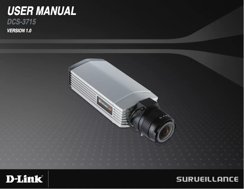 Page 1 de la notice Manuel utilisateur D-Link DCS-3715