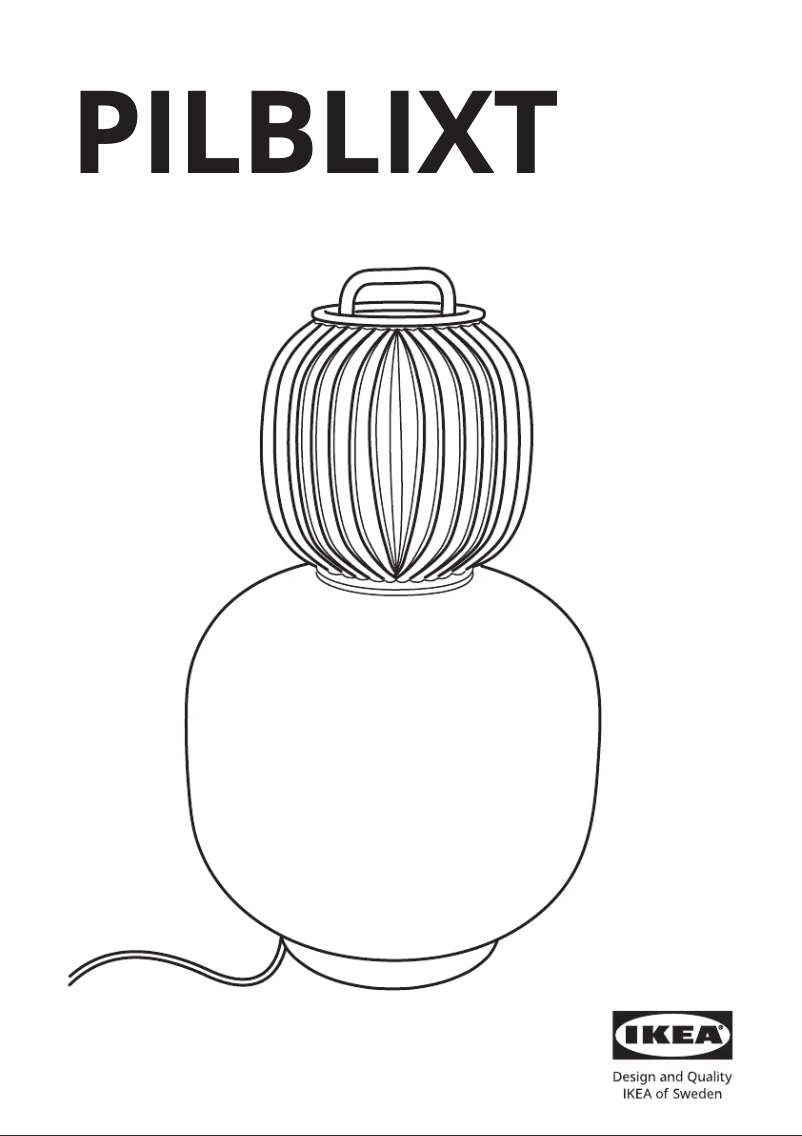 Page 1 de la notice Manuel utilisateur Ikea PILBLIXT 605.244.06