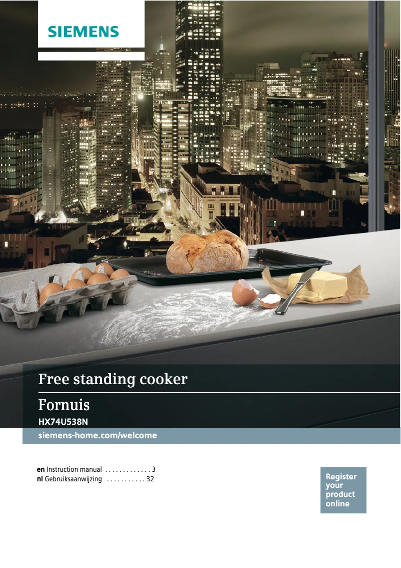 Page 1 de la notice Mode d'emploi Siemens HX74U538N