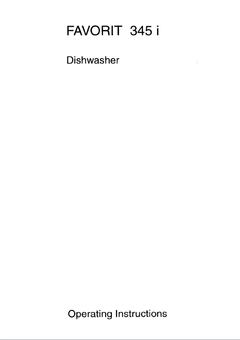 Page 1 de la notice Manuel utilisateur AEG Favorit 345 I W