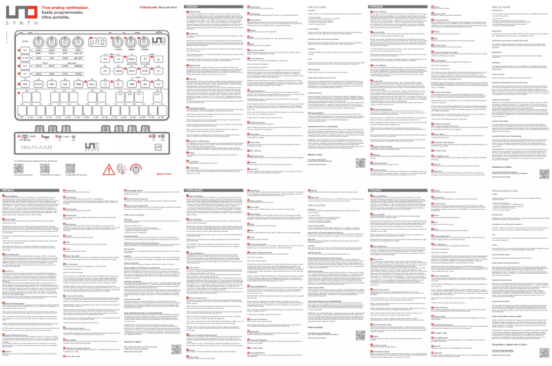 Page 1 de la notice Manuel utilisateur IK Multimedia UNO Synth