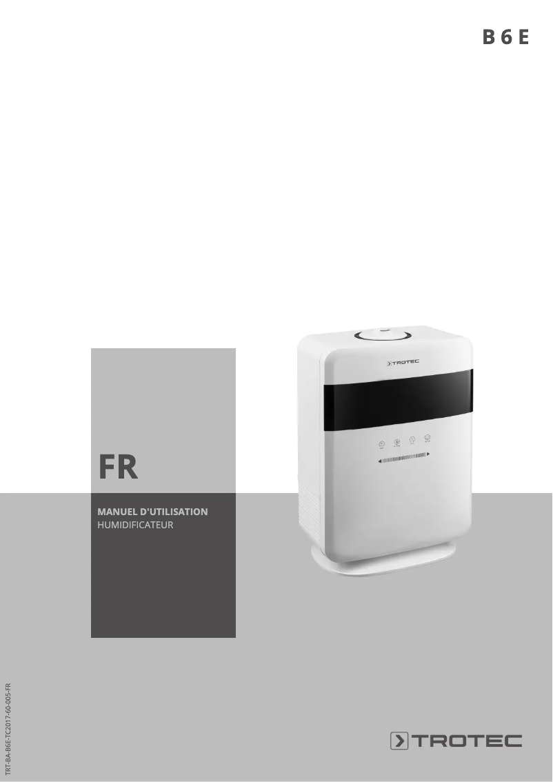 Page 1 de la notice Manuel utilisateur Trotec B 6 E