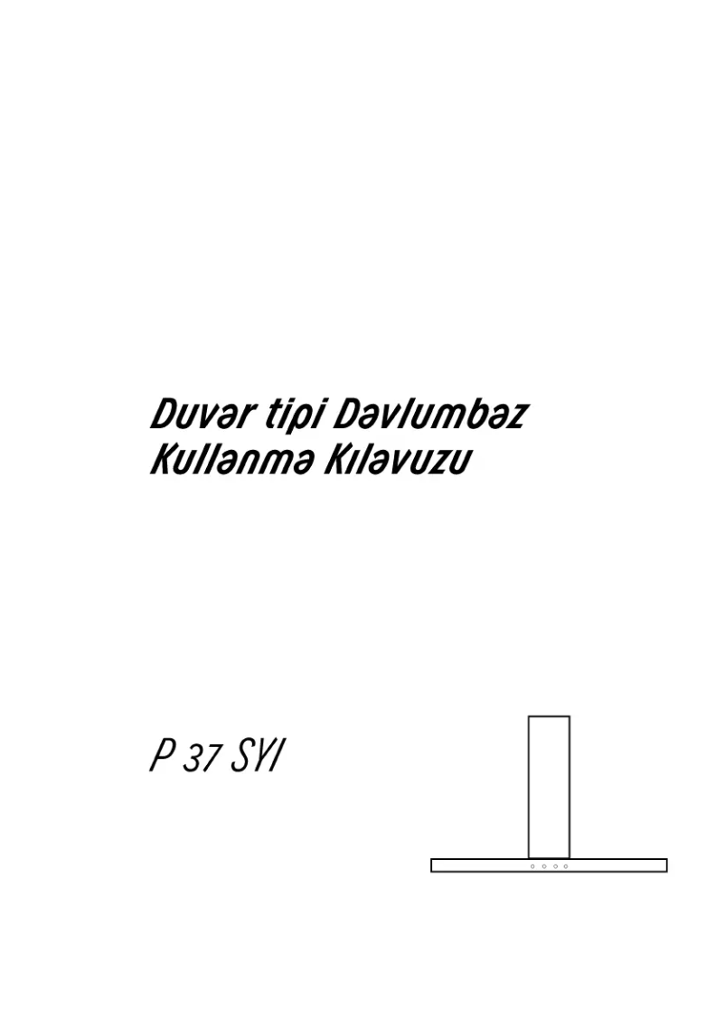 Page 1 of the manual User Manual Arçelik P 37 SYI