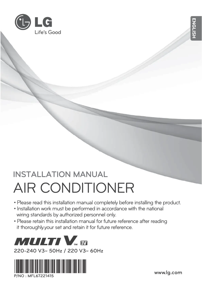 Página 1 del manual Manual de usuario LG ARUN180BTE4