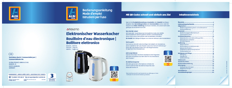 Page 1 of the manual User Manual Ambiano GT-WKe-02-CH