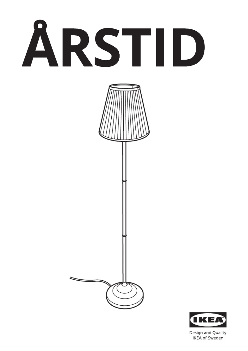 Page 1 de la notice Manuel utilisateur Ikea ÅRSTID 201.638.64