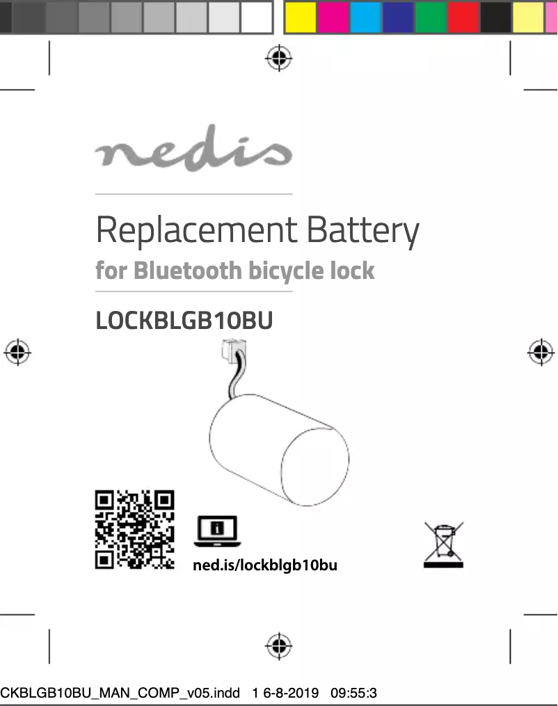 Page 1 de la notice Manuel utilisateur Nedis LOCKBLGB10BU