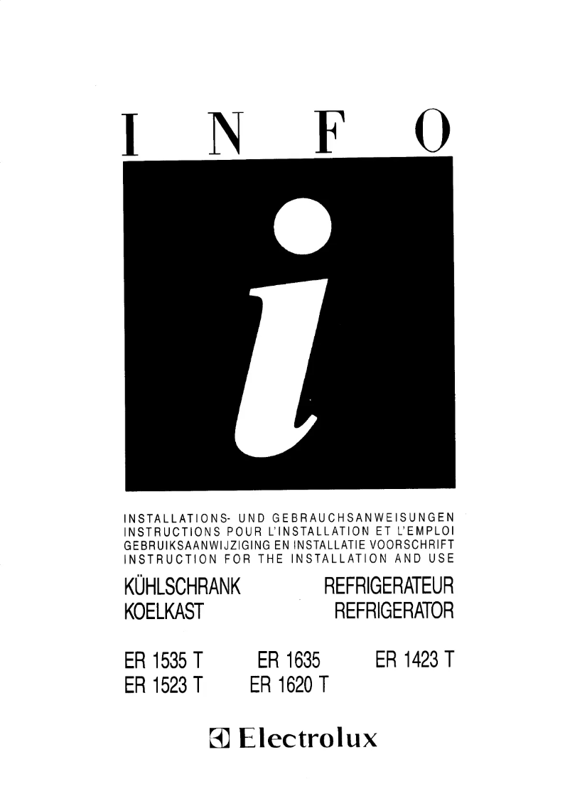 Página 1 del manual Manual de usuario Electrolux ER 1535 T