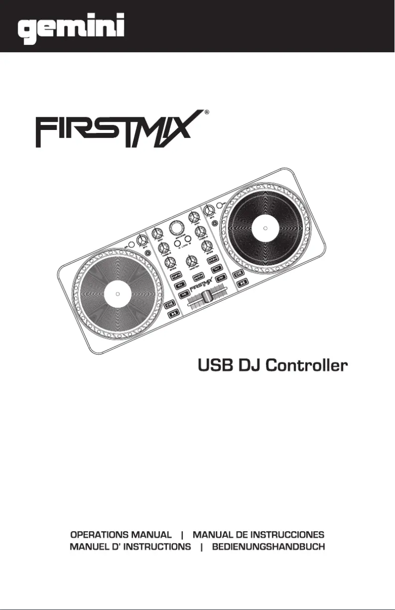 Page 1 de la notice Manuel utilisateur Gemini FirstMix