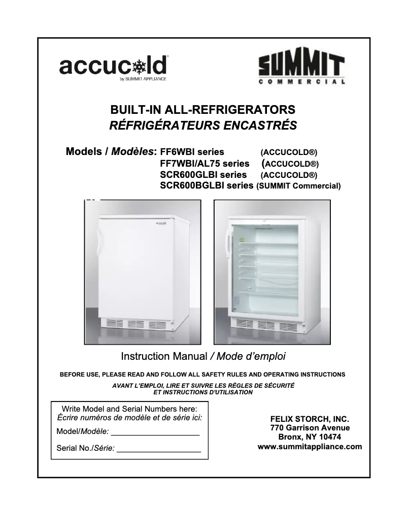Page 1 de la notice Guide d'installation Summit FF6BI
