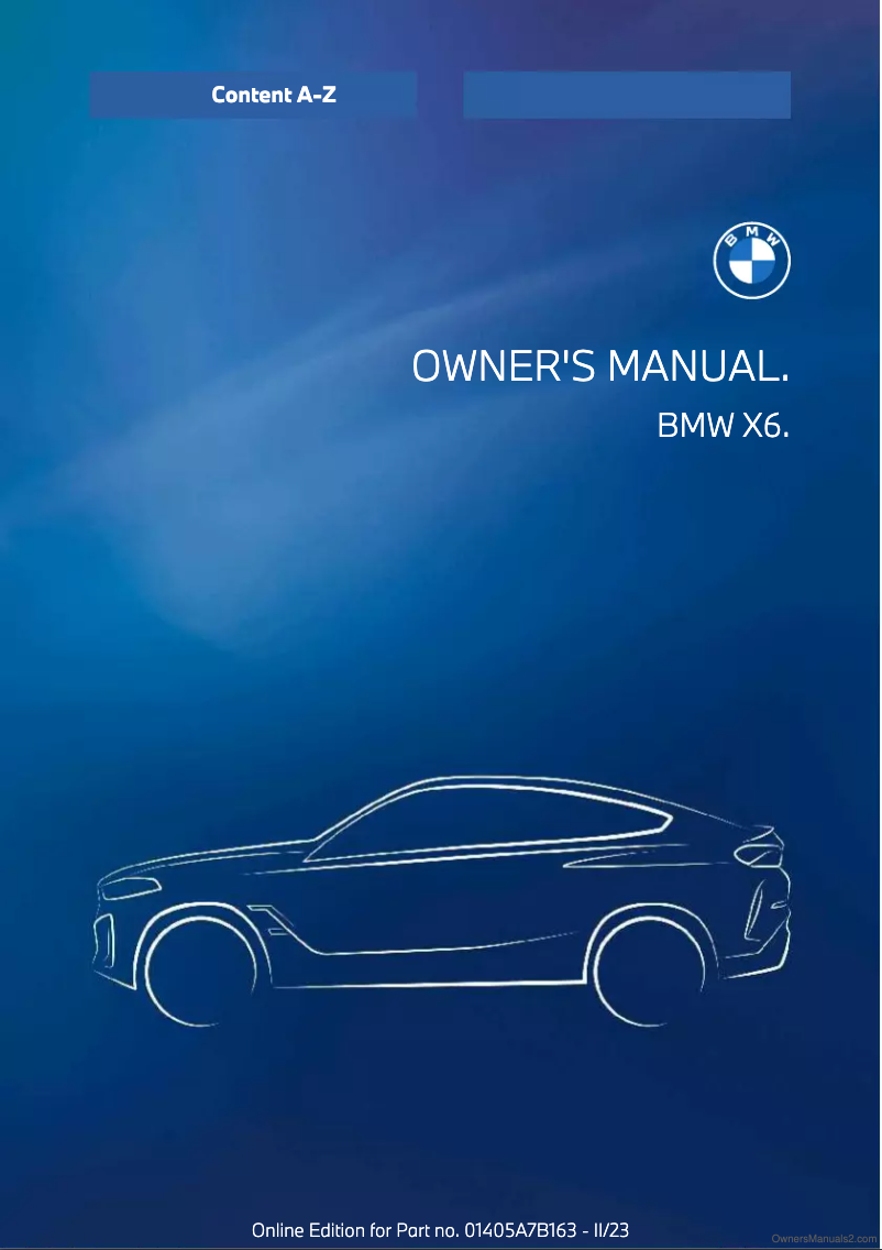 Page 1 de la notice Manuel utilisateur BMW X6 (2024)