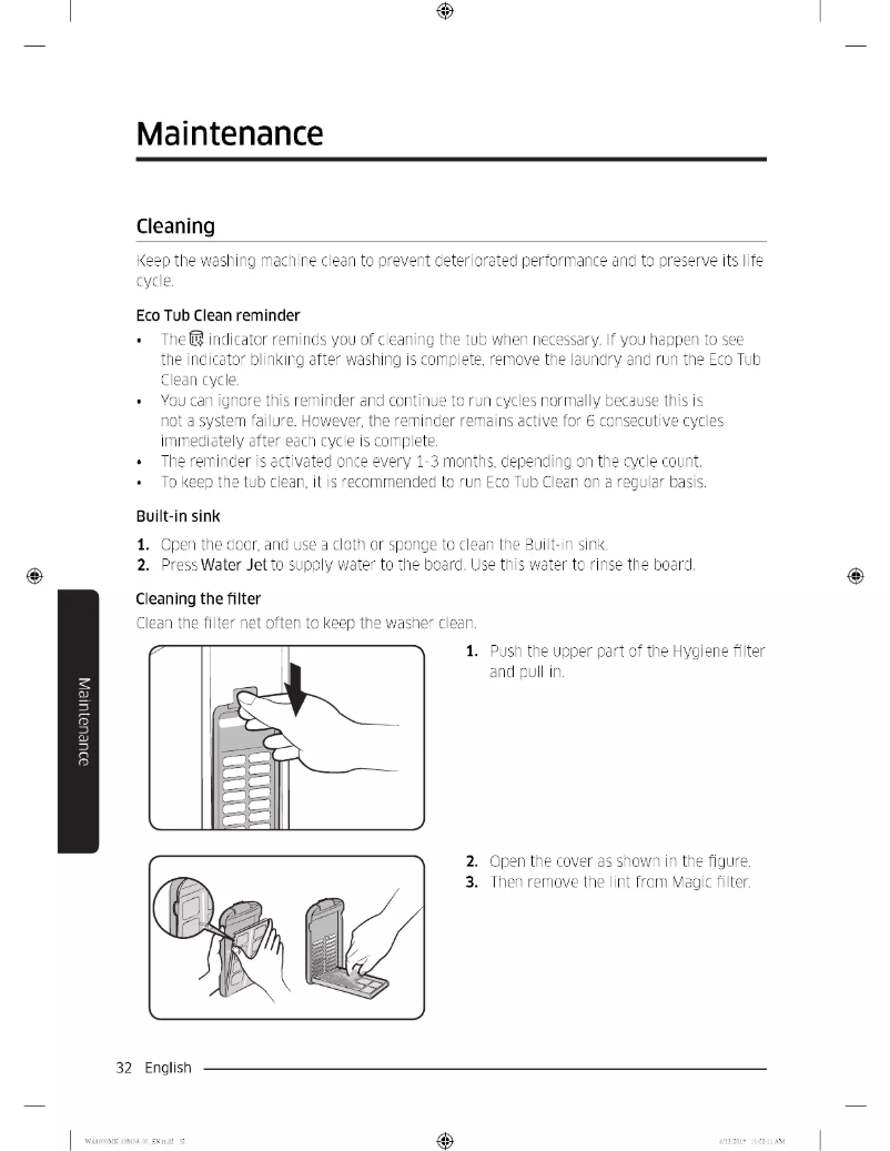 Página 1 del manual Manual de usuario Samsung WA65M4000HP