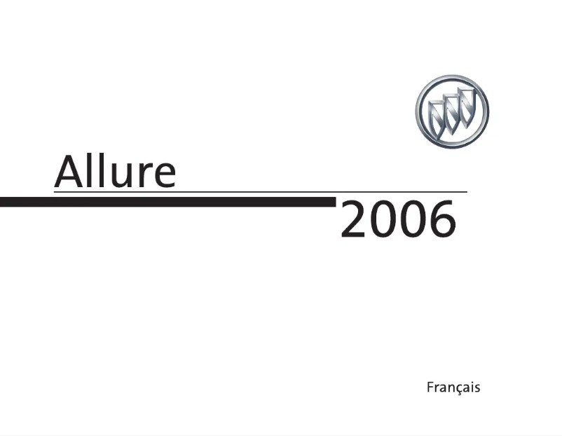 Página 1 del manual Manual de usuario Buick Allure (2006)