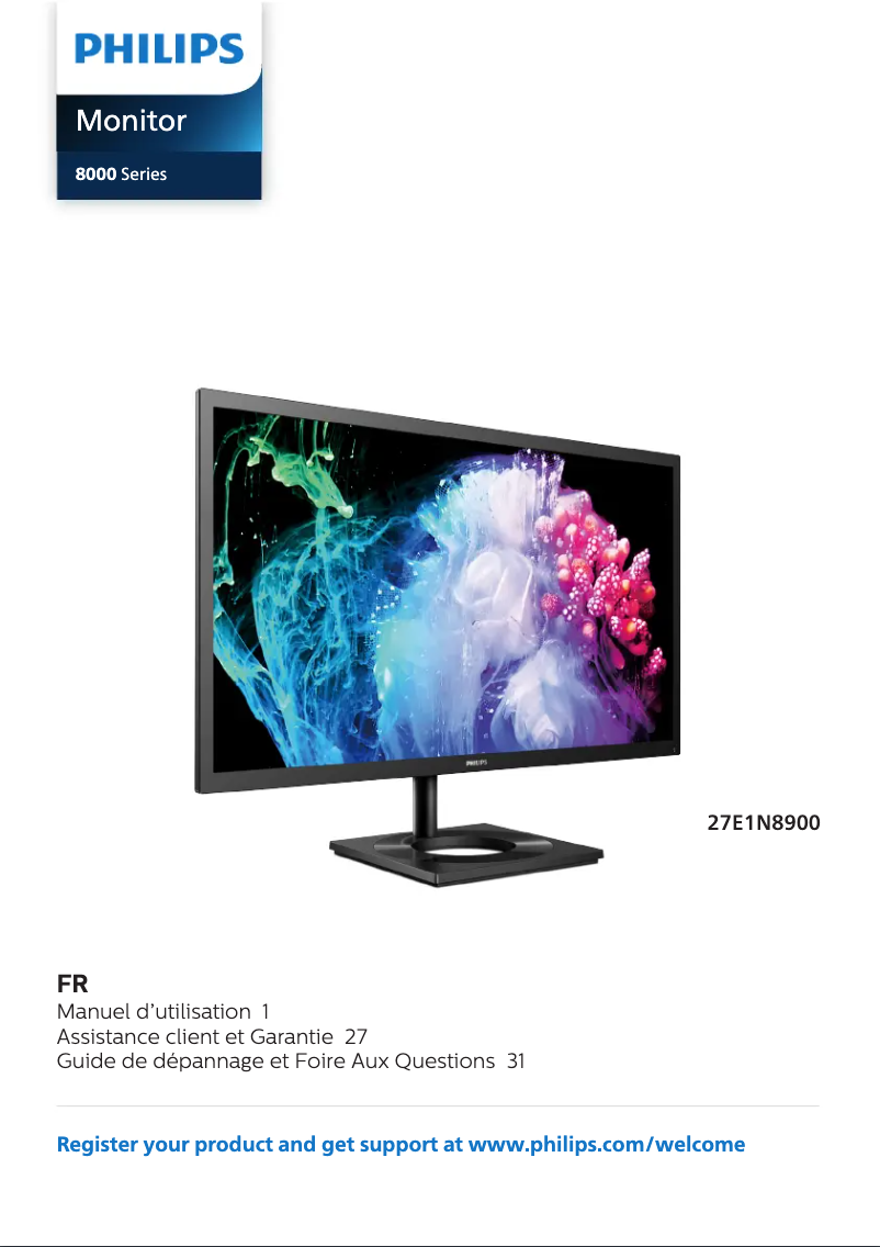 Page n°1 - Manuel utilisateur Philips 27E1N8900
