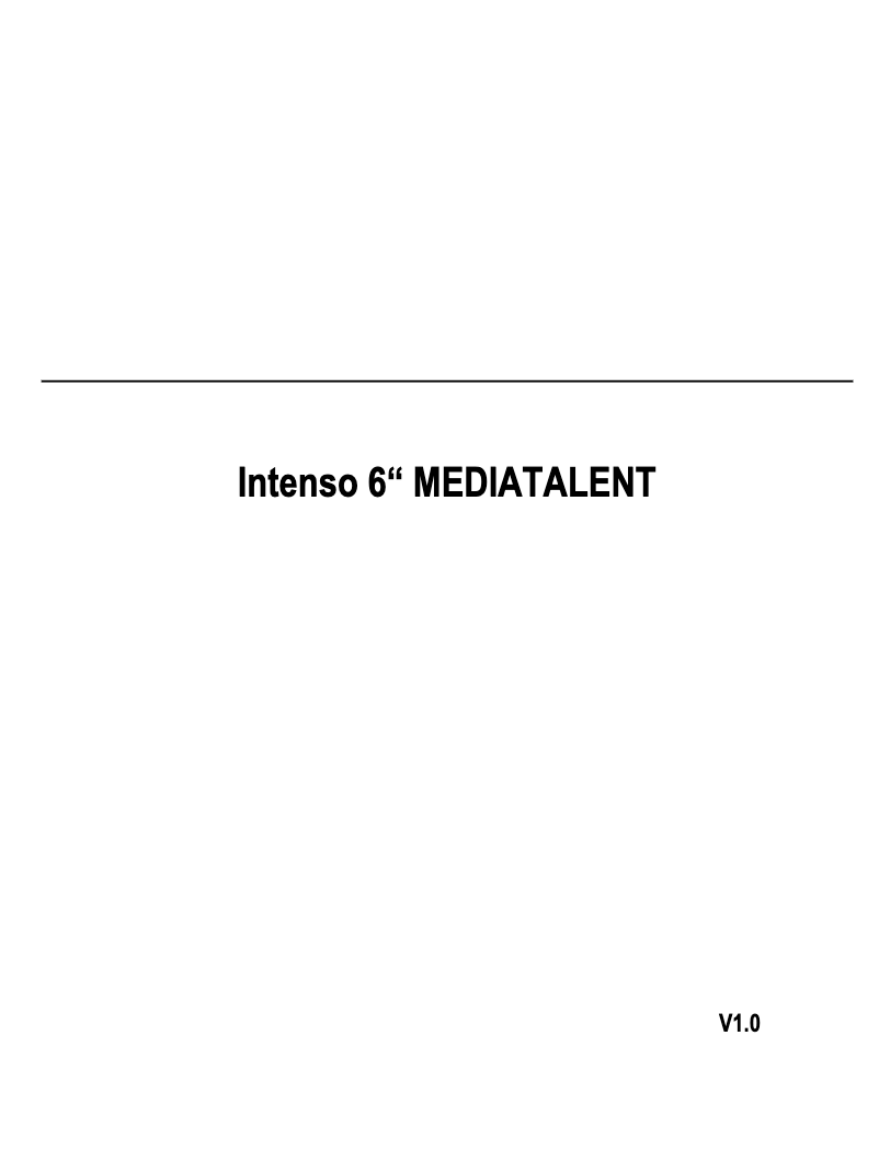 Image de la première page du manuel de l'appareil Media Talent