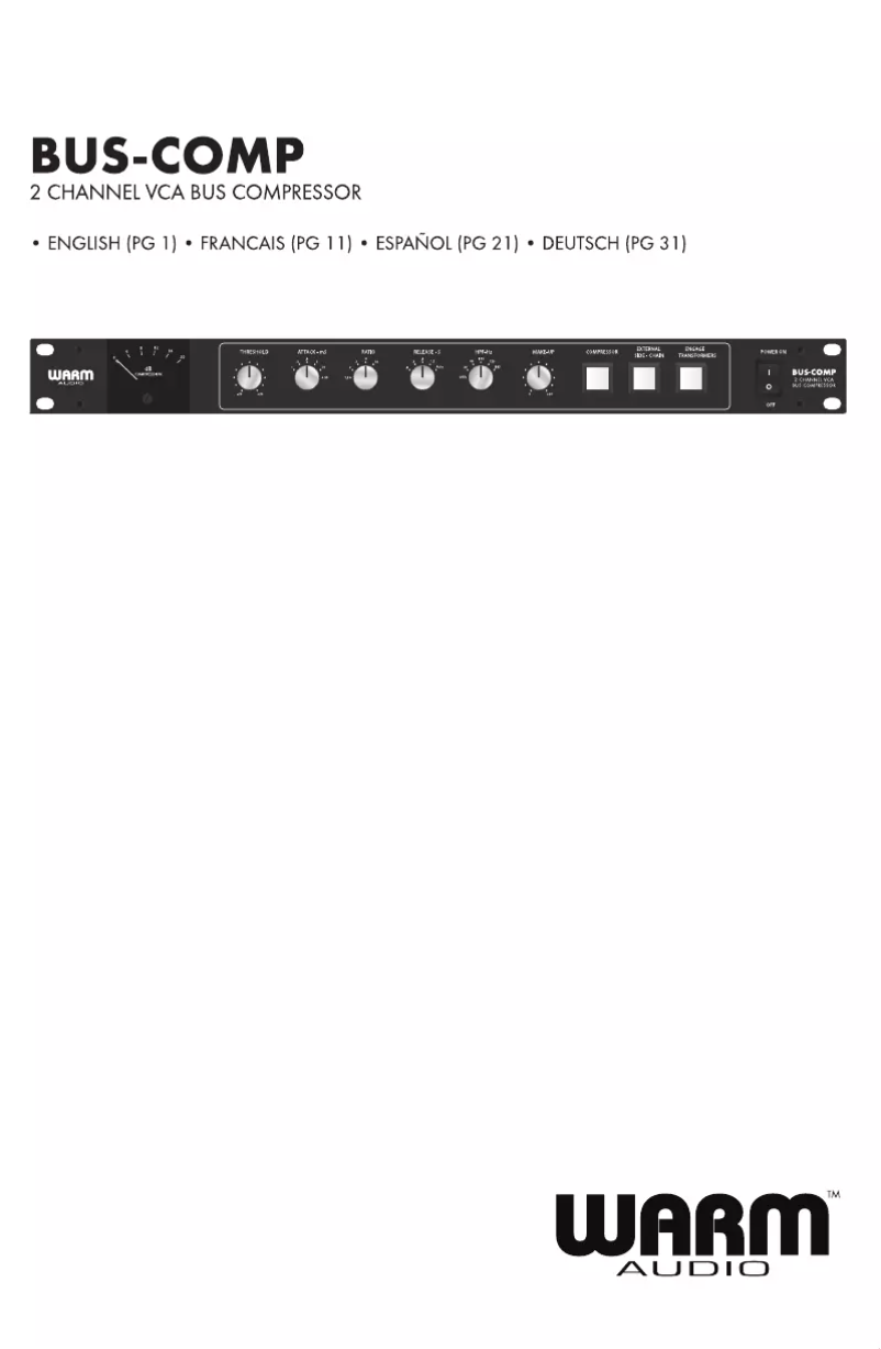 Page 1 de la notice Manuel utilisateur Warm Audio BUS-COMP