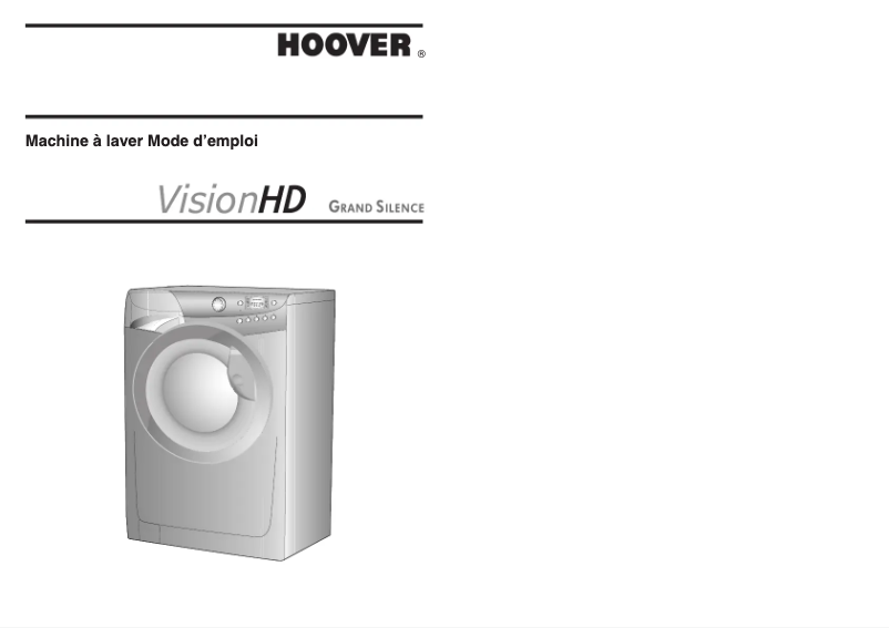 Page 1 de la notice Manuel utilisateur Hoover VHD 816Z-47