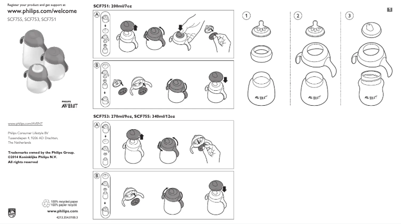 Page 1 de la notice Manuel utilisateur Philips SCF753