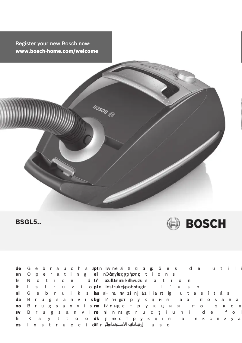 Página 1 del manual Manual de usuario Bosch BGL35MOV2B