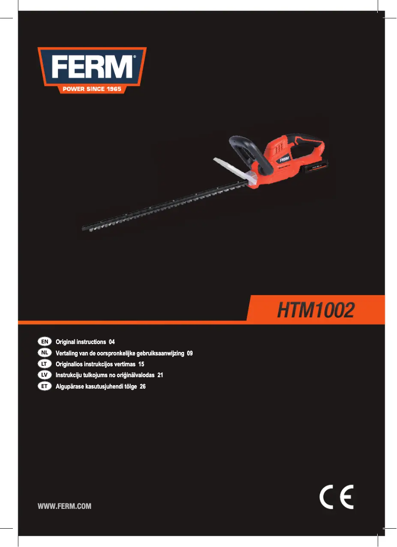 Page 1 de la notice Manuel utilisateur Ferm HTM1002