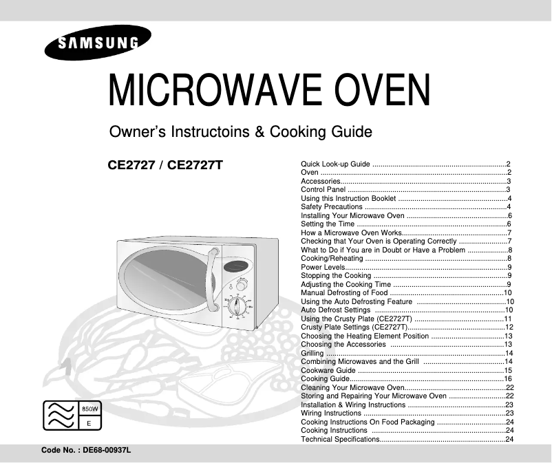Página 1 del manual Manual de usuario Samsung CE2727