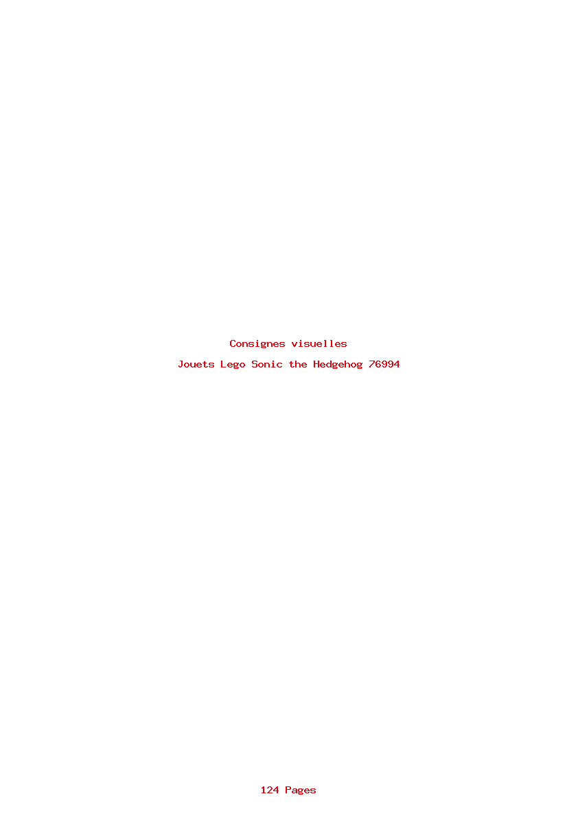 Image de la première page du manuel de l'appareil Sonic the Hedgehog 76994