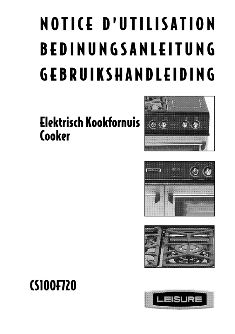 Page 1 of the manual User Manual Leisure CS100F720X