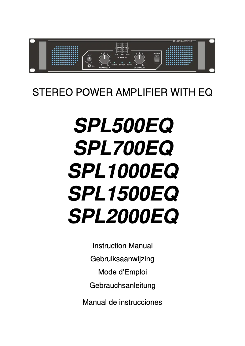 Page 1 de la notice Manuel utilisateur Skytec SPL-2000EQ