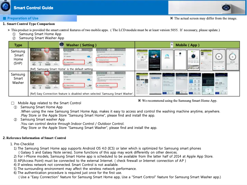 Page 1 de la notice Guide d'installation Samsung WW10H9400EW